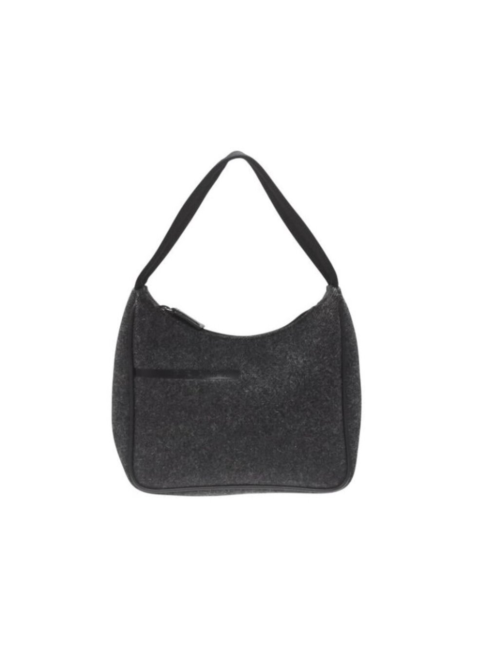 Prada Sports Bag Wool Nylon Charcoal Black Silver